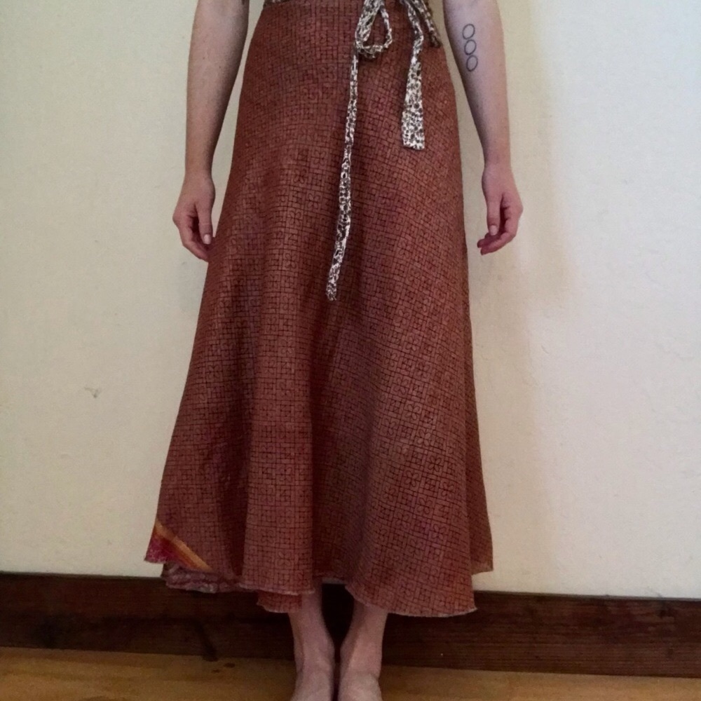 Vintage Sari Wrap Skirt